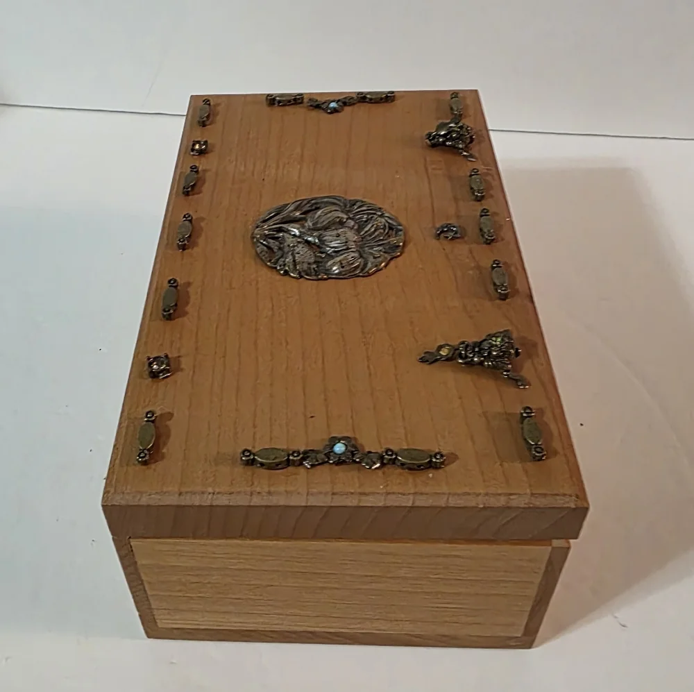 Upcycled Wooden Jewelry Trinket Box